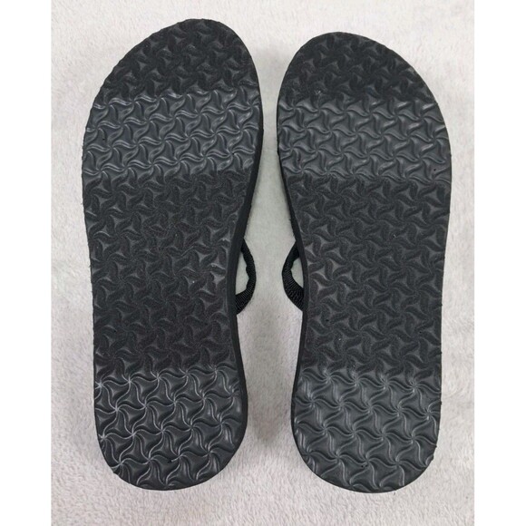 Teva Olowahu Slides Black Slip On Sandals Flip Flops 6840 Size 8 Womens Comfy - Picture 10 of 10